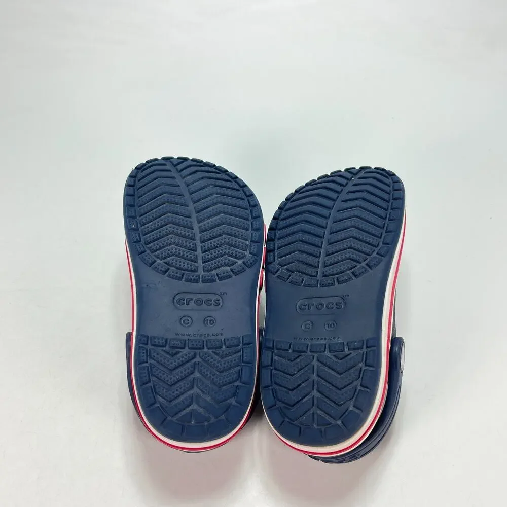 Crocs Bayaband Clogs Navy Pepper Comfortable Casual Slip On Shoes Kids Size 10